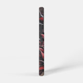 Gotische schedel en doorn rode bloem samsung galaxy hoesje (Rechterkant)