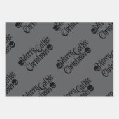 Gotische schedel en draak Vrolijk kerstcadeaupapie Inpakpapier Vel (Voorkant 3)