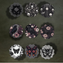 Gotische schedel en insecten Scrapbook Ephemera la