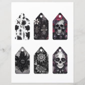 Gotische schedel en insecten Scrapbook Ephemera la (Voorkant)