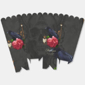 Gotische schedel en raaf. bedankdoosjes (Ongevouwen)