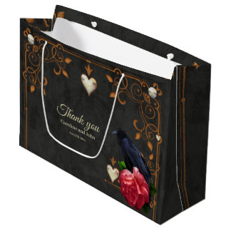 Gotische schedel en raaf. groot cadeauzakje