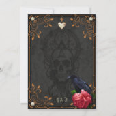 Gotische schedel en raaf. kaart (Achterkant)