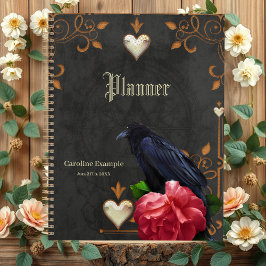 Gotische schedel en raaf. planner
