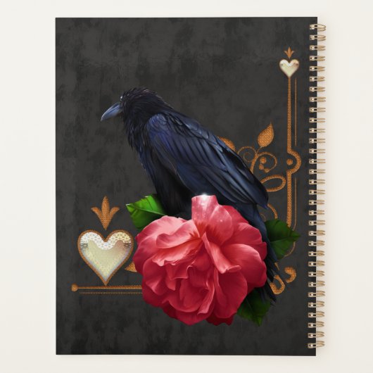 Gotische schedel en raaf. planner (Achterkant)