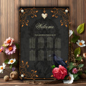 Gotische schedel en raaf. poster