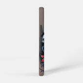 Gotische schedel en rode bloem samsung galaxy hoesje (Rechterkant)