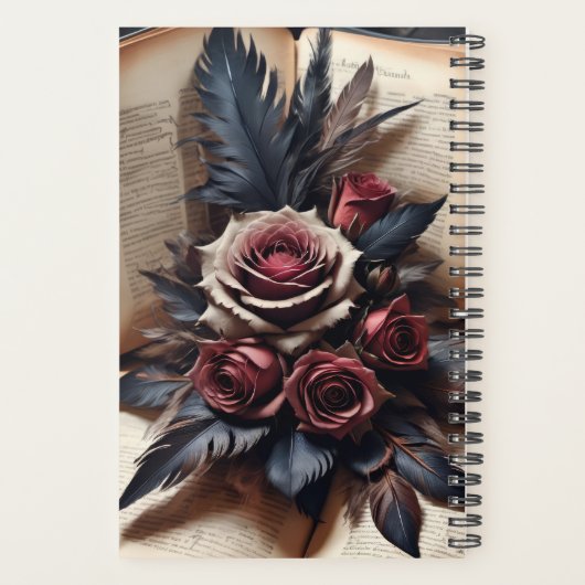  - "Gotische schedel en Rozen #1" Planner (Achterkant)