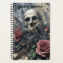  "Gotische schedel en Rozen #2" Planner