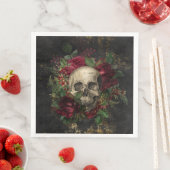 Gotische schedel en Rozen Servet (Insitu)
