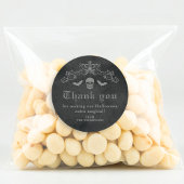 Gotische schedel en vleermuizen Donkere Halloween Ronde Sticker