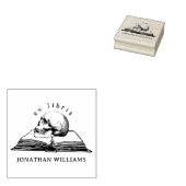  gotische schedel ex libris aangepaste boek rubberstempel (Gestempeld)