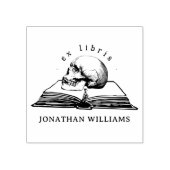  gotische schedel ex libris aangepaste boek rubberstempel (Afrduk)