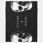 Gotische schedel fleece deken (Voorkant)