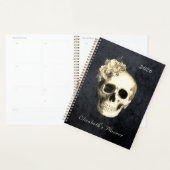 Gotische schedel gepersonaliseerde 2024 Planner (Display)