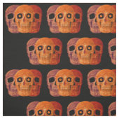 Gotische schedel Grappig Sinaasappel Halloween Stof (Swatch)