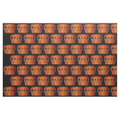Gotische schedel Grappig Sinaasappel Halloween Stof (Fat Quarter)
