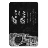 Gotische schedel Hallobruiloft Save the Date Magneet (Verticaal)
