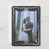 Gotische schedel HalloWedding Retro bruiloft uitno Kaart (Achterkant)