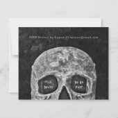 Gotische schedel HalloWedding Zwart Budget (Achterkant)