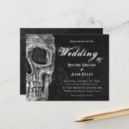 Gotische schedel HalloWedding Zwart Budget