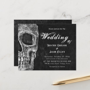 Gotische schedel HalloWedding Zwart Budget