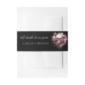 Gotische schedel Halloween bruiloft uitnodiging Uitnodigingen Wikkel (Voorkant Voorbeeld)