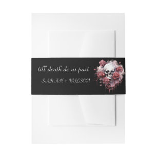 Gotische schedel Halloween bruiloft uitnodiging Uitnodigingen Wikkel