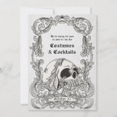  Gotische schedel Halloween Kostuum Party Kaart (Voorkant)