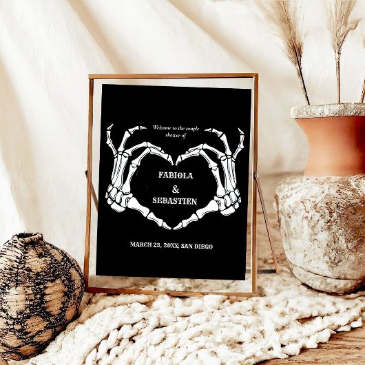 Gotische schedel Hart Vrijgezellenfeest Welkomstbo Poster