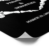 Gotische schedel Hart Vrijgezellenfeest Welkomstbo Poster (Hoek)