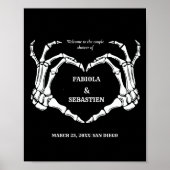 Gotische schedel Hart Vrijgezellenfeest Welkomstbo Poster (Voorkant)