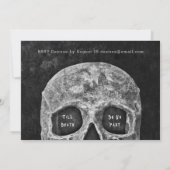Gotische schedel hoofd Hallobruiloft Aankondiging (Achterkant)