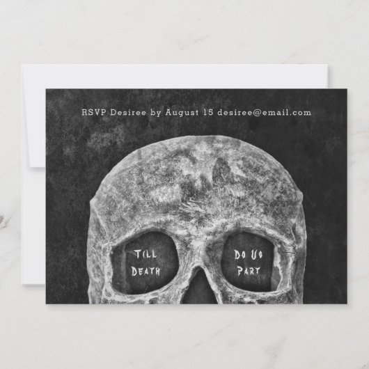 Gotische schedel hoofd Hallobruiloft Aankondiging (Achterkant)