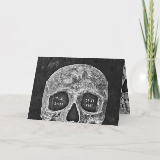 Gotische Schedel Hoofd Halloween Bruiloft (Achterkant)