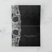Gotische schedel hoofd zwart-wit hallobruiloft (Binnen)