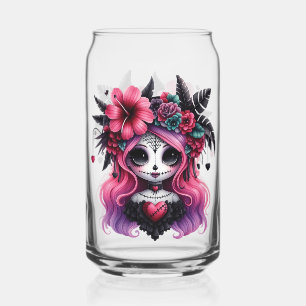 Gotische schedel kan glas