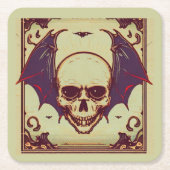 'GOTISCHE SCHEDEL' KARTONNEN ONDERZETTERS (Voorkant)