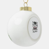 Gotische Schedel Kers Halloween Keramische Bal Ornament (Links)