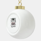 Gotische Schedel Kers Halloween Keramische Bal Ornament (Rechts)