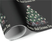 Gotische schedel kerstboom | Alternatief Spooky Cadeaupapier (Rol Hoek)