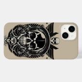 Gotische schedel kunstwerk met ingewikkelde detail Case-Mate iPhone case (Achterkant (horizontaal))