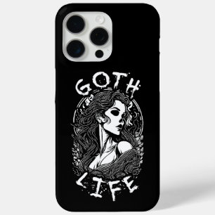 Gotische schedel meisje portret en citaat - Gothic iPhone 15 Pro Max Hoesje