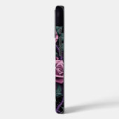 Gotische schedel met Paarse Rozen Case-Mate iPhone Case (Achterkant / Links)