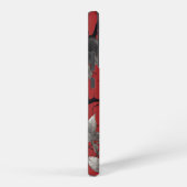 Gotische schedel met zwart Roos Samsung Galaxy Hoesje (Rechterkant)