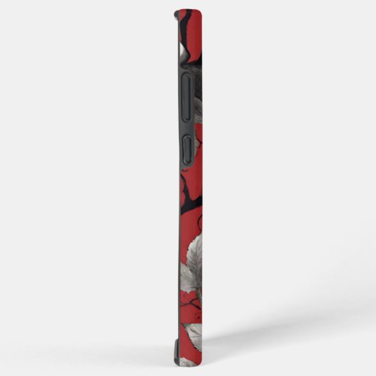 Gotische schedel met zwart Roos Samsung Galaxy Hoesje (Rechterkant)