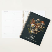 Gotische  schedel Mushroom Moth Aangepaste naam Planner (Display)