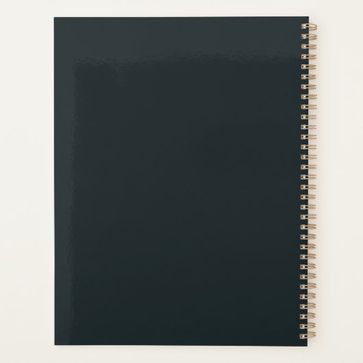 Gotische schedel Mushroom Moth Aangepaste naam Planner (Achterkant)