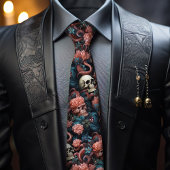 Gotische schedel Octopus Tentakels Koraalrif Stropdas