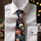 Gotische schedel Octopus Tentakels Koraalrif Stropdas